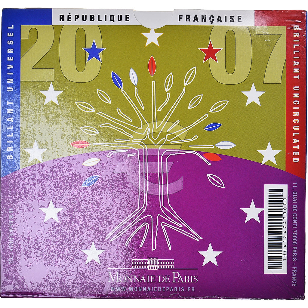 France, Monnaie de Paris, Euro-Set, 2007, BU, FDC