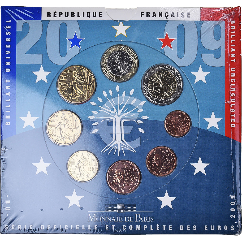 Francia, Monnaie de Paris, Euro-Set, 2009, FDC, (Sin composición)