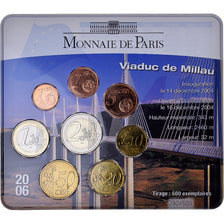France, Euro-Set, 2006, Monnaie de Paris, Le Viaduc de Millau.BU, MS(65-70)