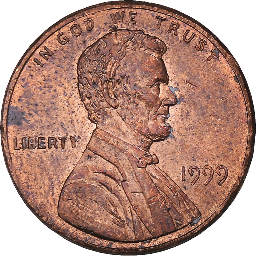 Monnaie, États-Unis, Lincoln Cent, Cent, 1999, U.S. Mint, Philadelphie, TB