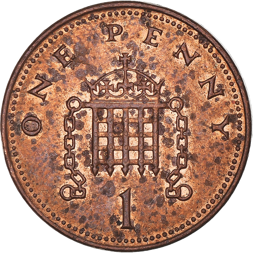 Moeda, Grã-Bretanha, Elizabeth II, Penny, 2004, VF(30-35), Aço Cromado a