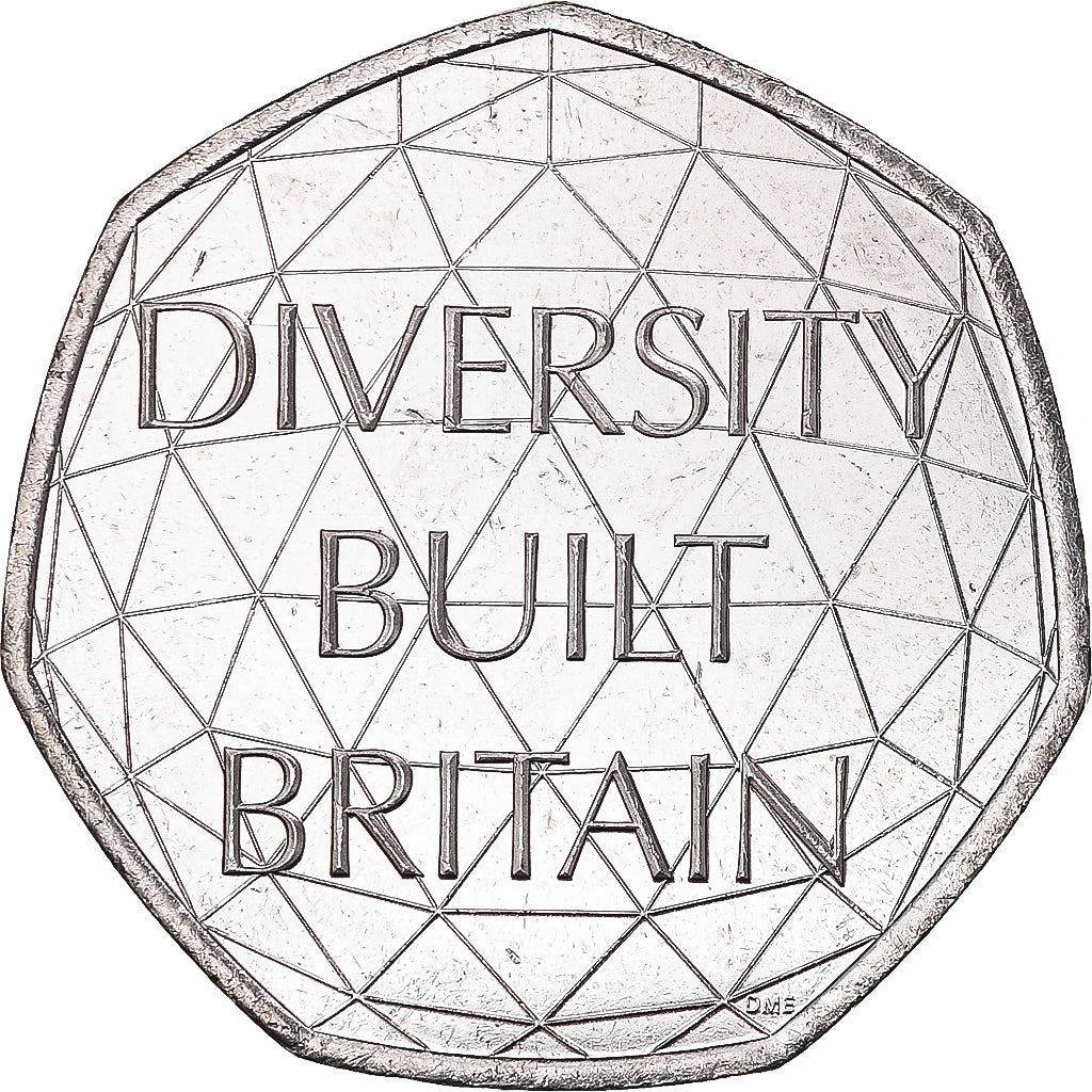 Coin, Great Britain, 50 Pence, 2020, 5th portrait; Diverse Britain, MS(63)