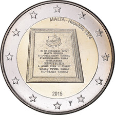 Malta, 2 Euro, Proclamation de la République 1974, 2015, Paris, MS(63)
