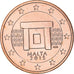 Malta, 5 Euro Cent, 2015, BU, FDC, Acier plaqué cuivre, KM:127