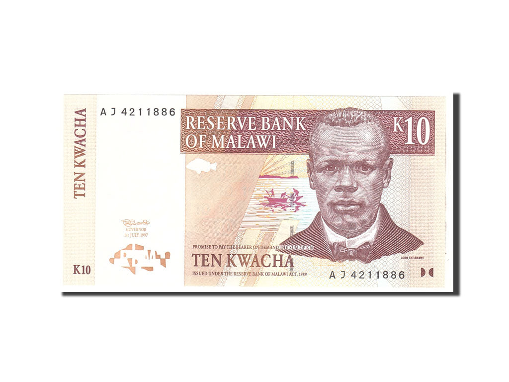 Malawi, 10 Kwacha, 1997, KM:37, 1997-07-01, UNC(65-70)