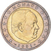 Monaco, 2 Euro, 2001, Paris, MS(63), Bi-Metallic, KM:186
