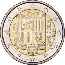 Andorra, 2 Euro, 2014, EF(40-45), Bimetálico, KM:527