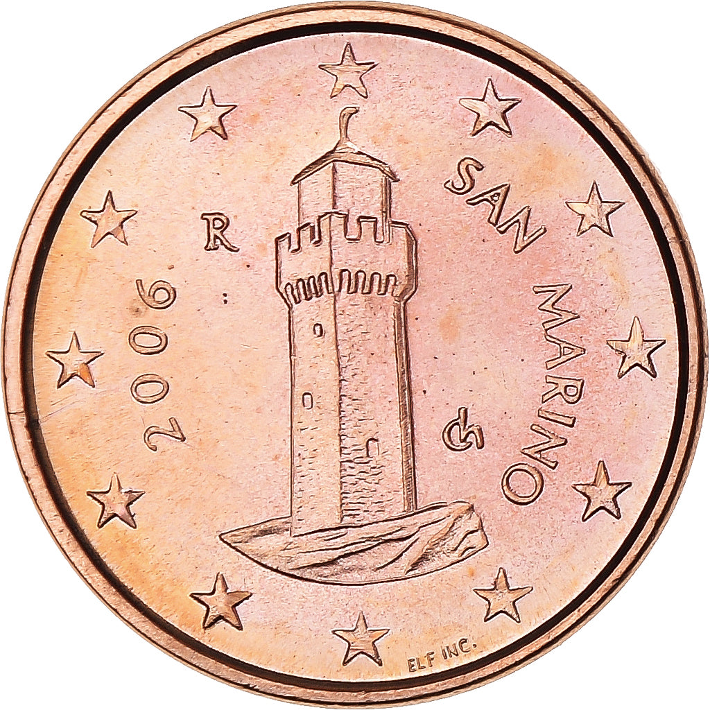 San Marino, Euro Cent, 2006, Rome, MBC+, Cobre chapado en acero, KM:440