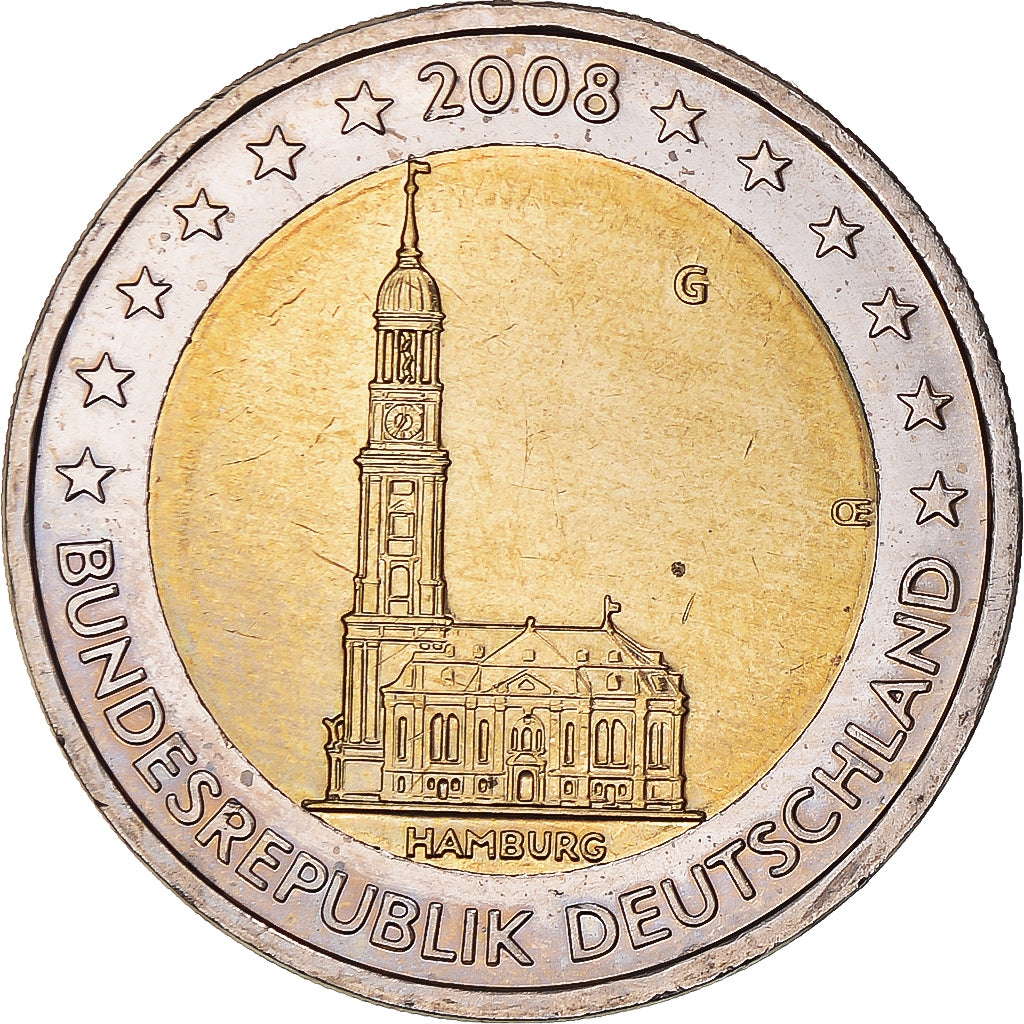 GERMANIA - REPUBBLICA FEDERALE, 2 Euro, 2008, Karlsruhe, SPL, Bi-metallico