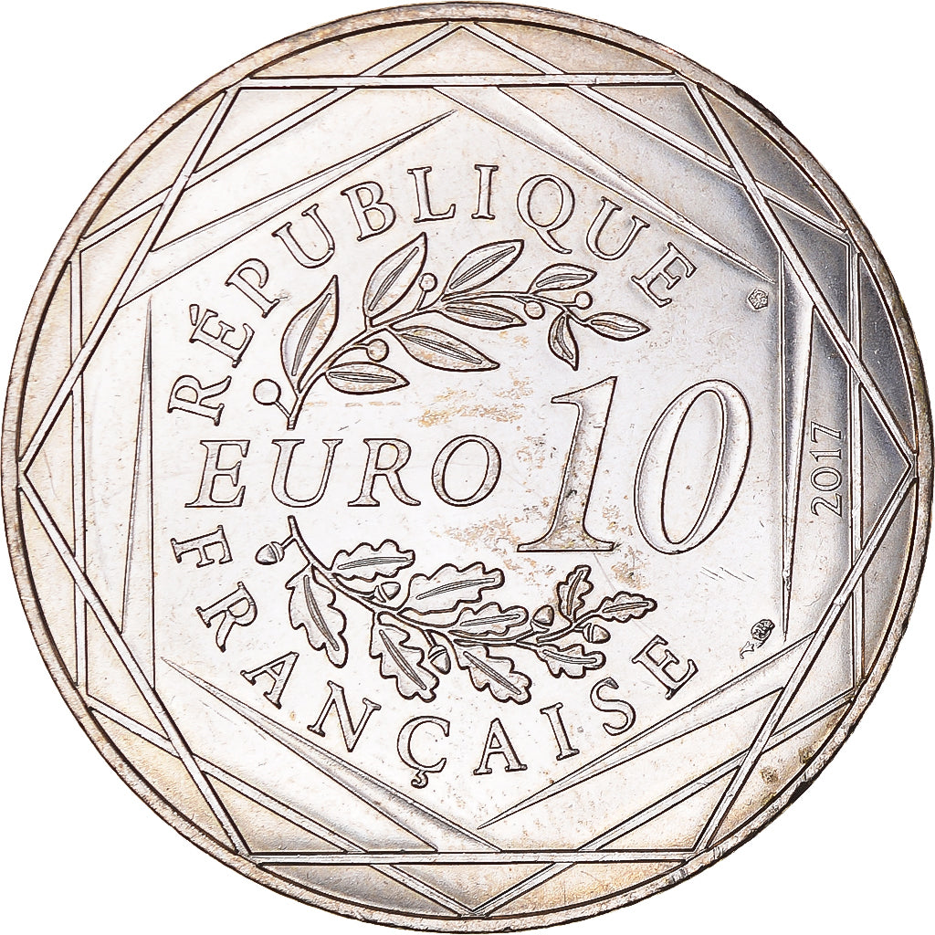 France, 10 Euro, Jean Paul Gaultier, 2017, 13, MS(64), Silver