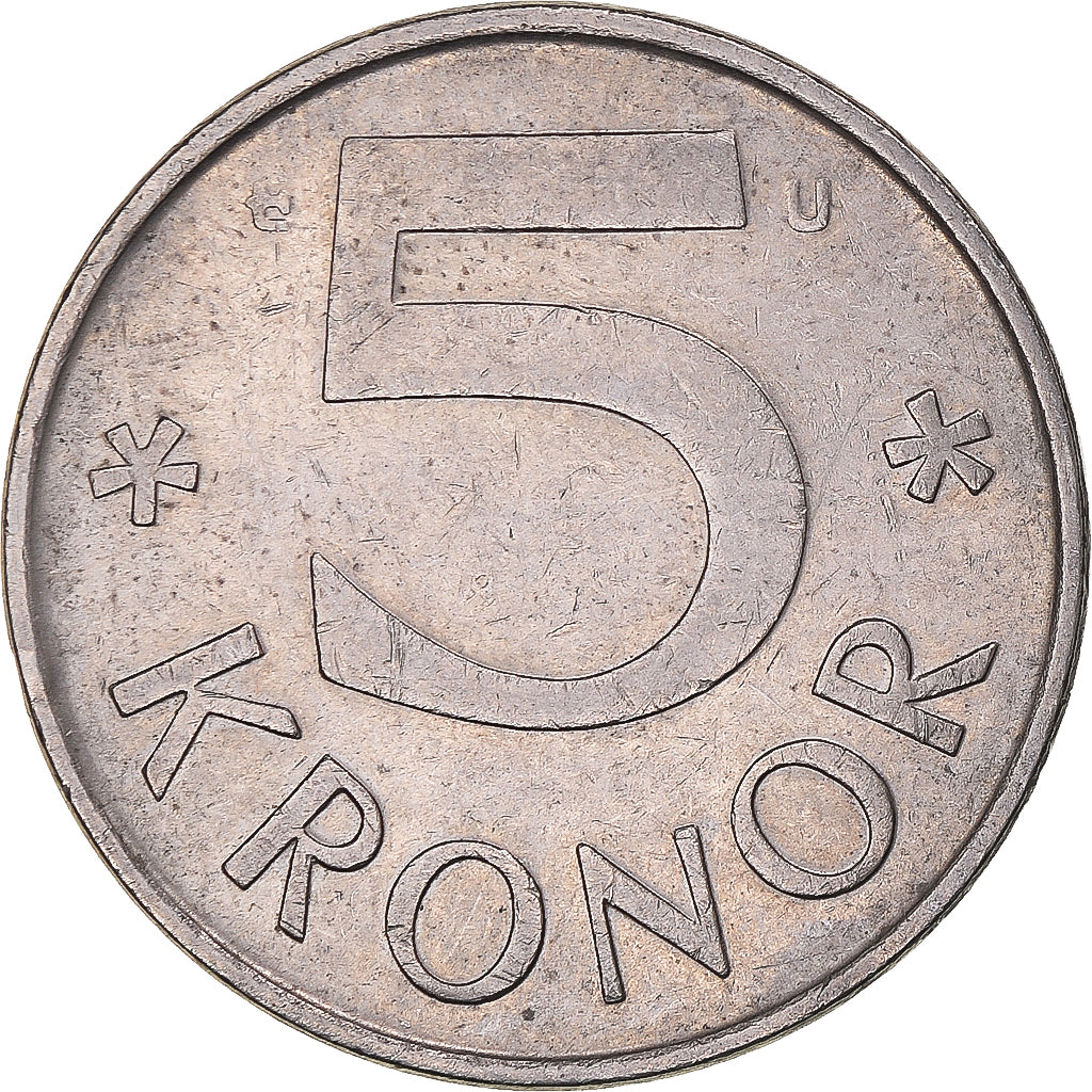 Münze, Schweden, Carl XVI Gustaf, 5 Kronor, 1978, SS, Kupfer-Nickel, KM:853