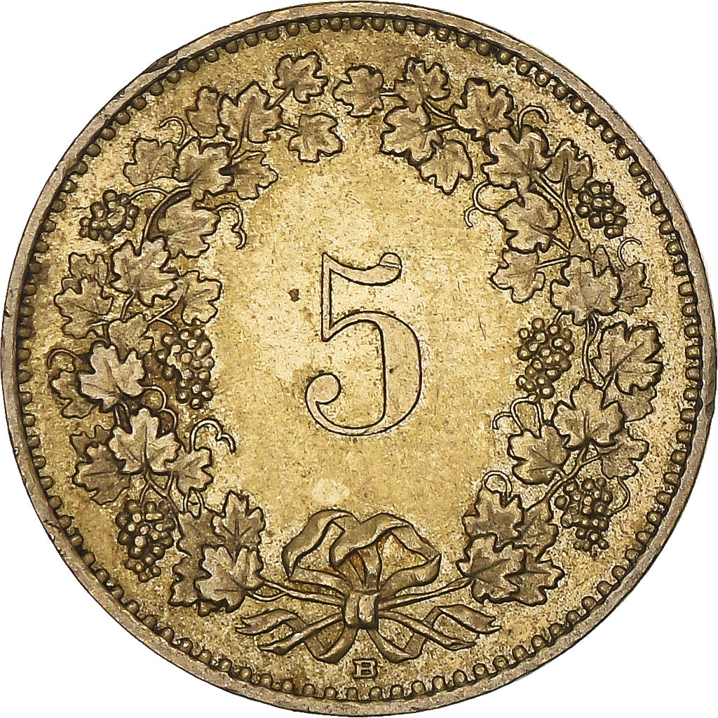 Münze, Schweiz, 5 Rappen, 2010, Bern, SS, Aluminum-Bronze, KM:26c