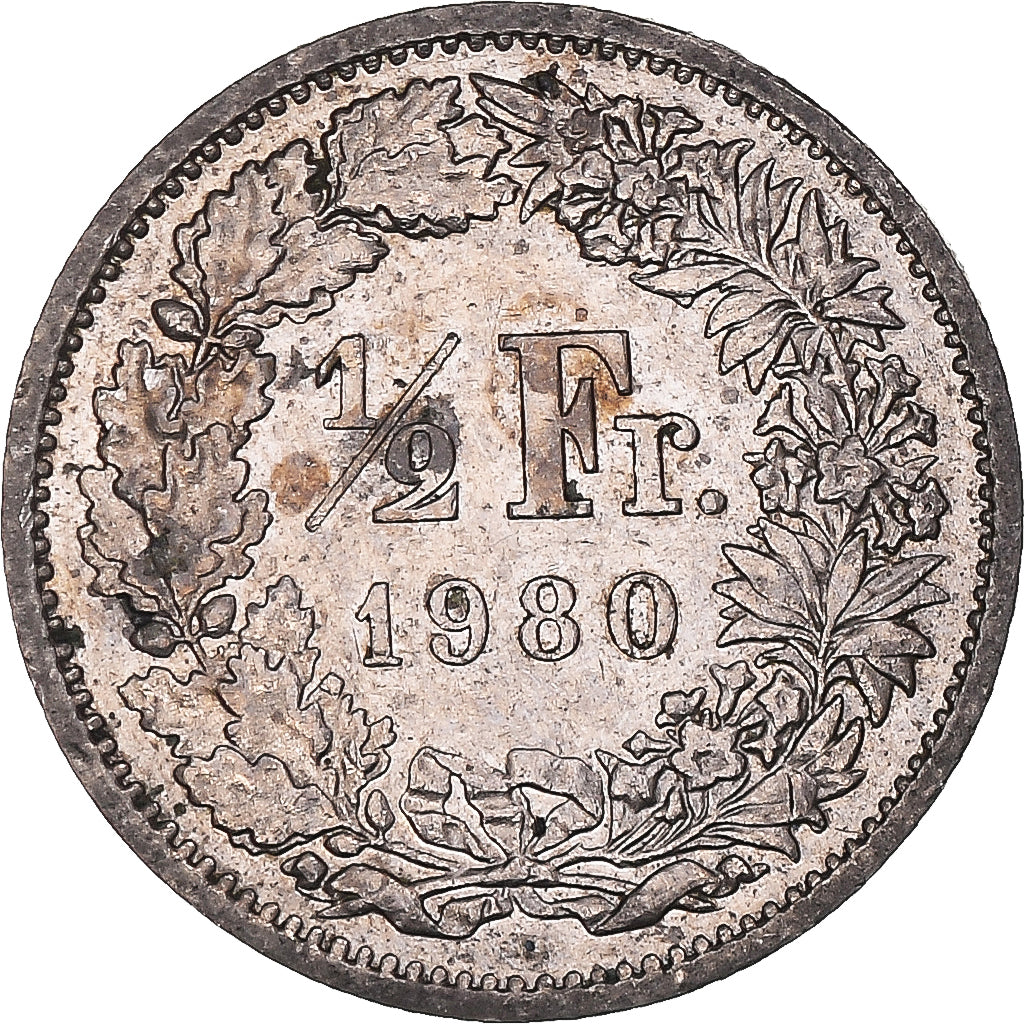 Monnaie, Suisse, 1/2 Franc, 1980, Bern, TB+, Cupro-nickel, KM:23a.1
