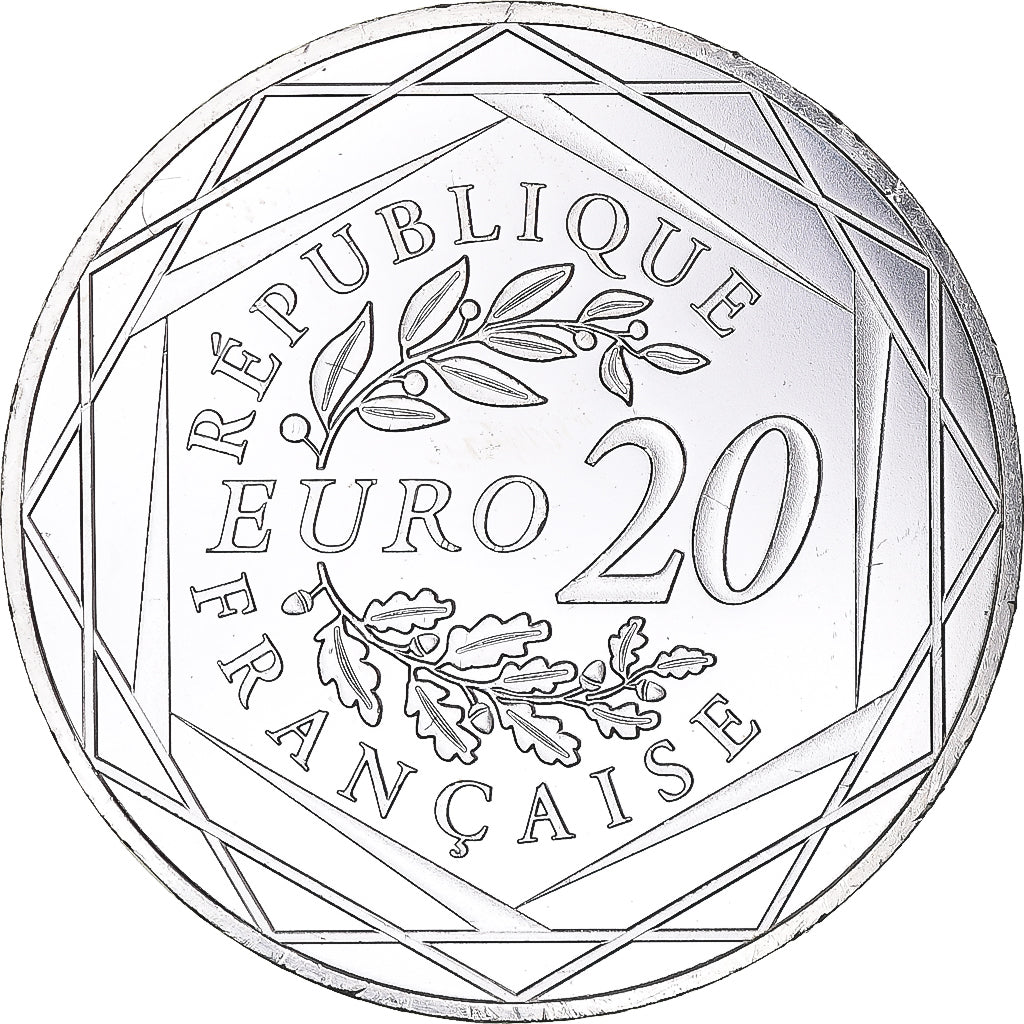 France, 20 Euro, Marianne, Liberté, 2017, Paris, MS(64), Silver