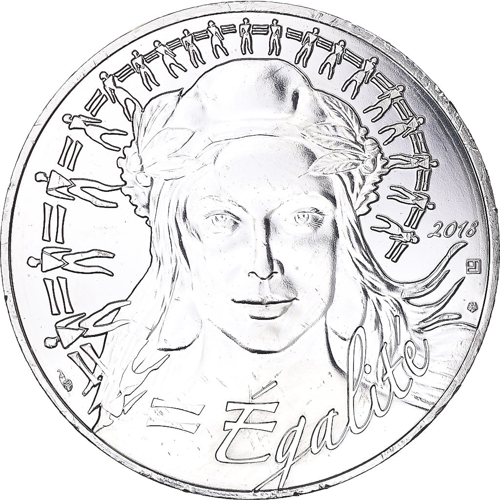 France, 20 Euro, Marianne, Egalité, 2018, Paris, MS(64), Silver