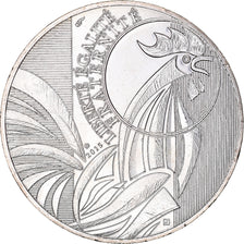 France, 10 Euro, Coq, 2015, MS(63), Silver, Gadoury:EU727