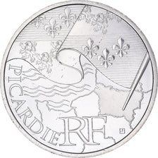 France, 10 Euro, Picardie, 2010, Paris, MS(63), Silver, KM:1666