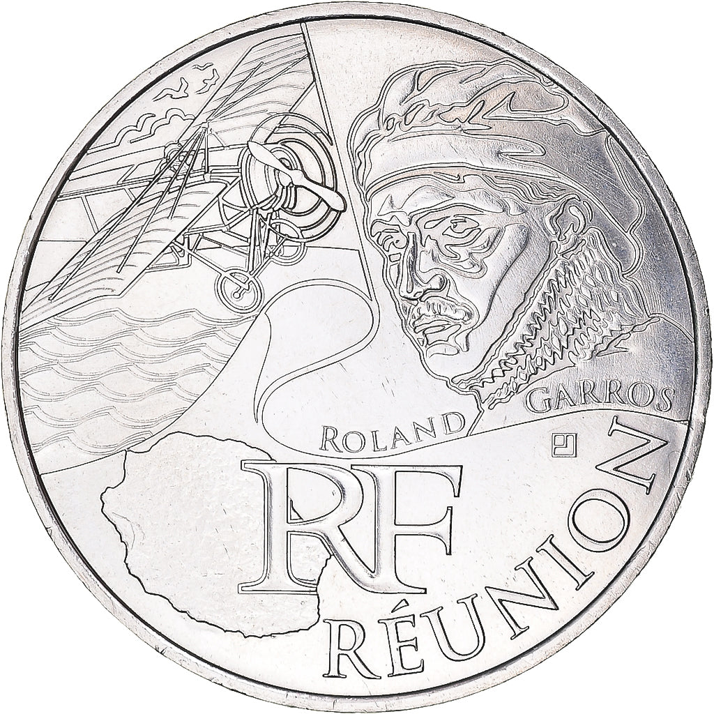 Francia, 10 Euro, Réunion, 2012, SC, Plata