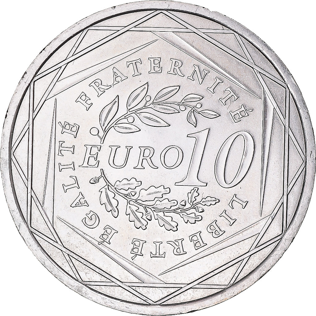 France, 10 Euro, 2009, Semeuse, MS(63), Silver, KM:1580