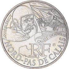 France, 10 Euro, Nord-Pas de Calais, 2012, Paris, AU(55-58), Silver