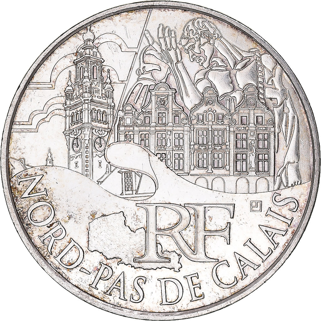 Francia, 10 Euro, 2011, Paris, Nord-Pas De Calais, EBC, Plata, Gadoury:EU450