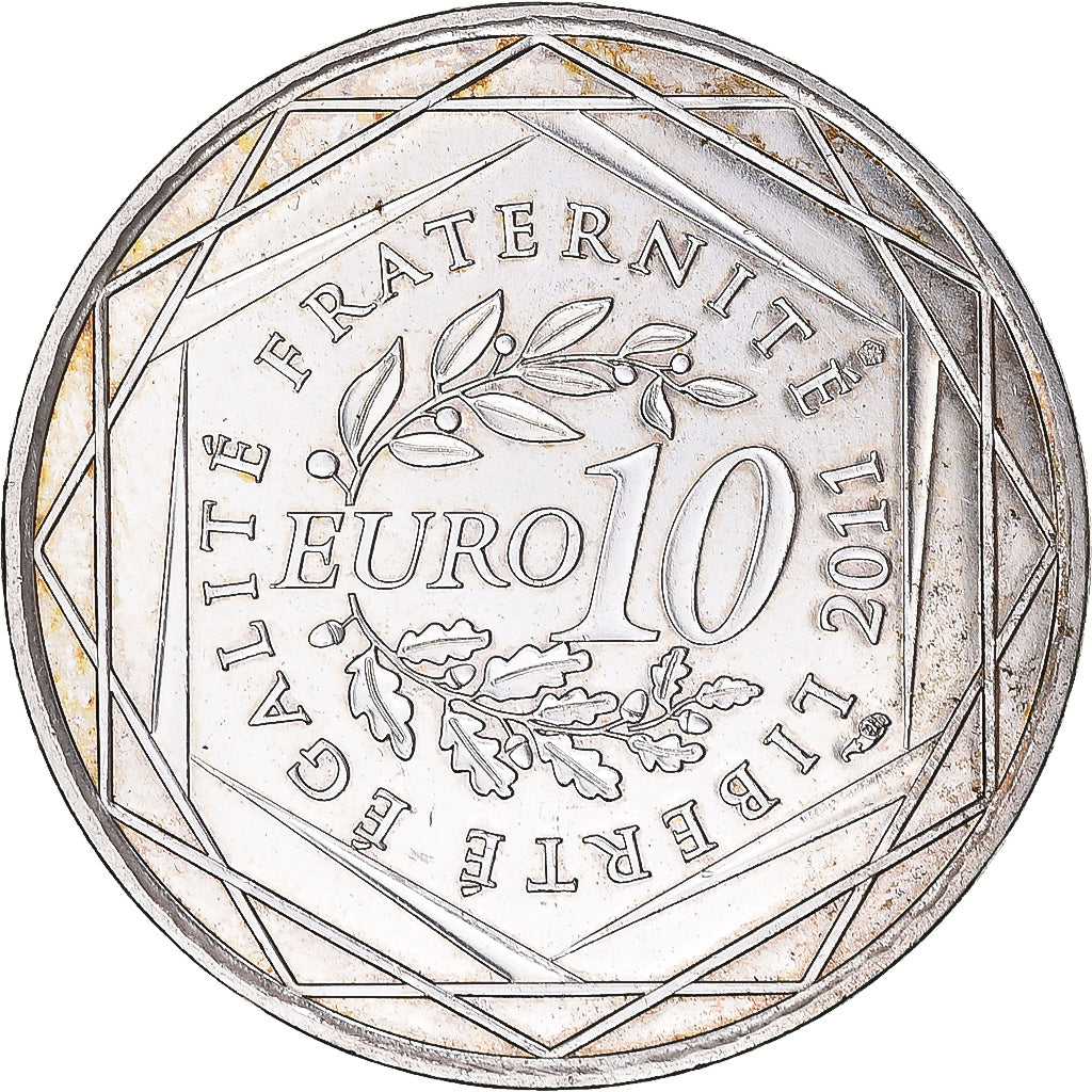 Francia, 10 Euro, 2011, Paris, Nord-Pas De Calais, EBC, Plata, Gadoury:EU450