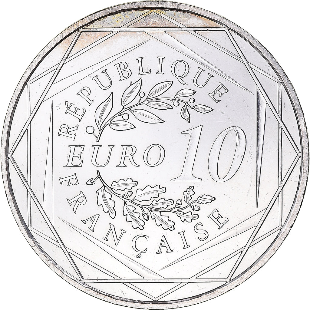 France, 10 Euro, 2012, Paris, MS(63), Silver, KM:2073