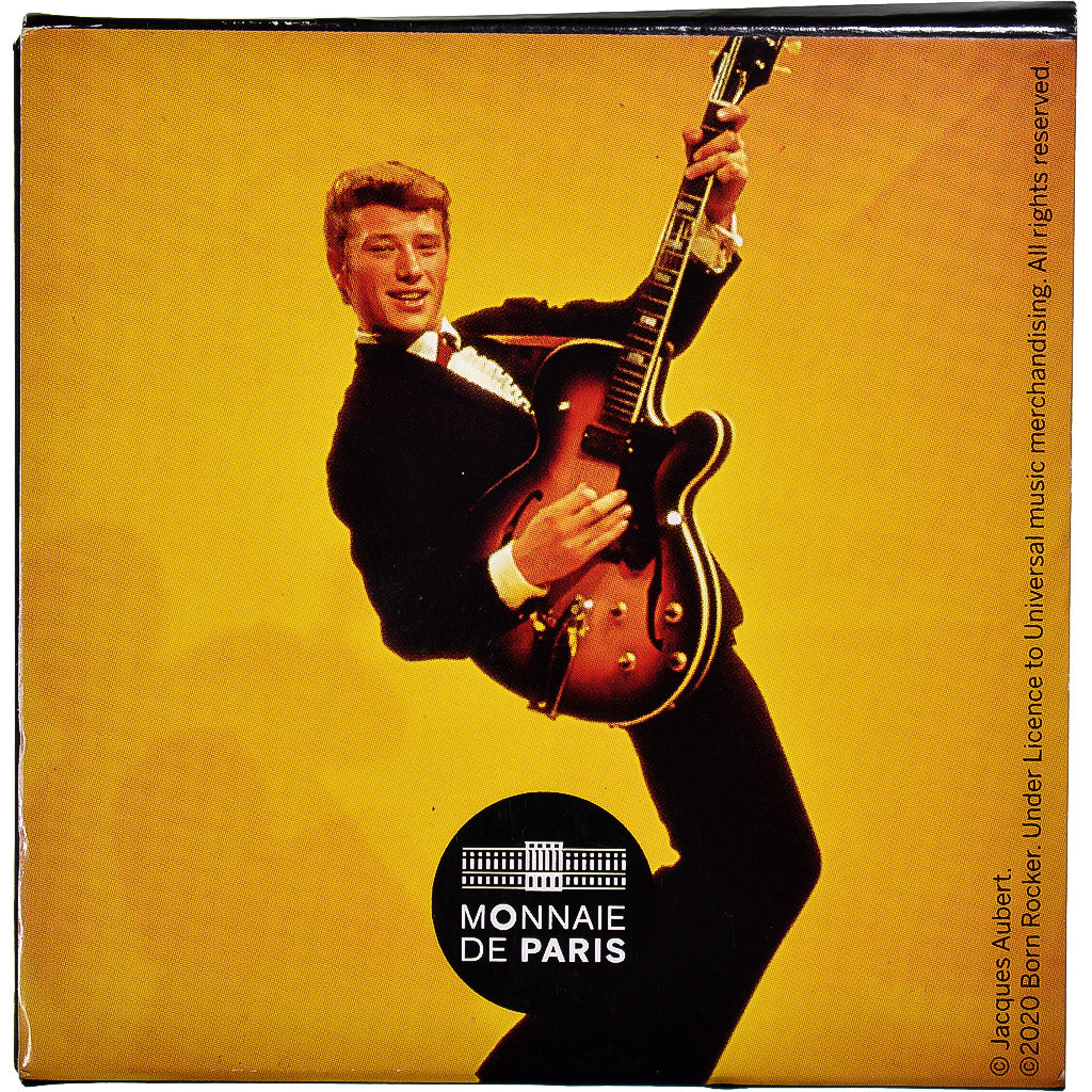 Francia, 10 Euro, 2020, Monnaie de Paris, Johnny Hallyday .BE., FDC, Plata