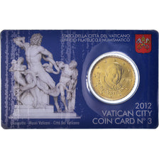 VATICAN CITY, 50 Euro Cent, 2012, Rome, Coin card, MS(65-70), Brass