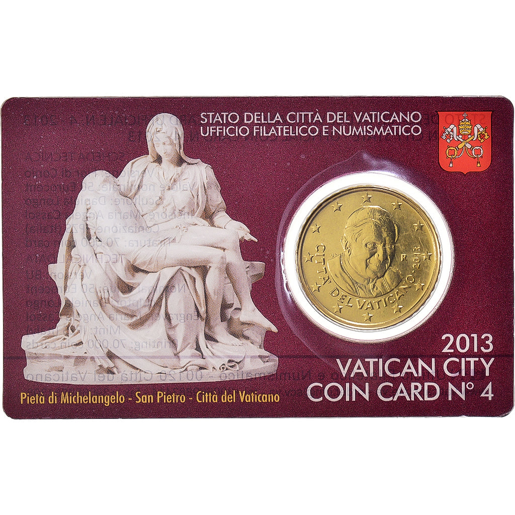 Cité du Vatican, 50 Euro Cent, 2013, Rome, Card N. 4 2013 Papst Benedikt