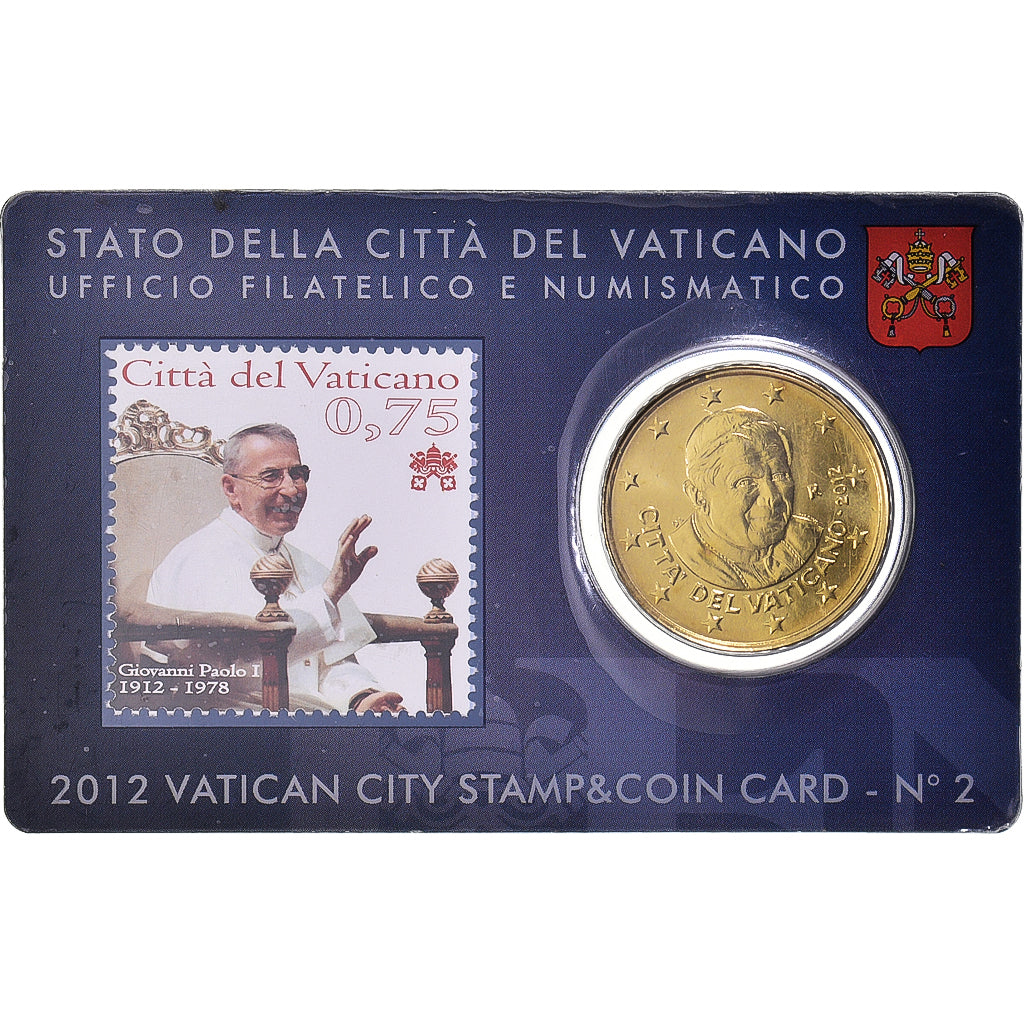 VATICAN CITY, 50 Euro Cent, 2012, Rome, Coincard N. 2 - Papst Benedikt XVI.fdc