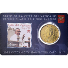 VATICAN CITY, 50 Euro Cent, 2012, Rome, Coincard N. 2 - Papst Benedikt XVI.fdc