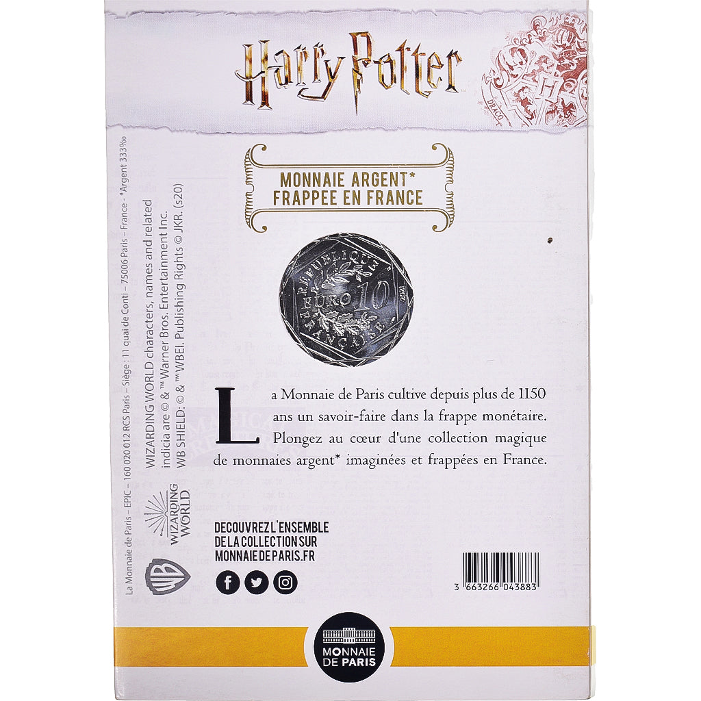 France, 10 Euro, 2021, Monnaie de Paris, Harry Potter à l’école des Sorciers