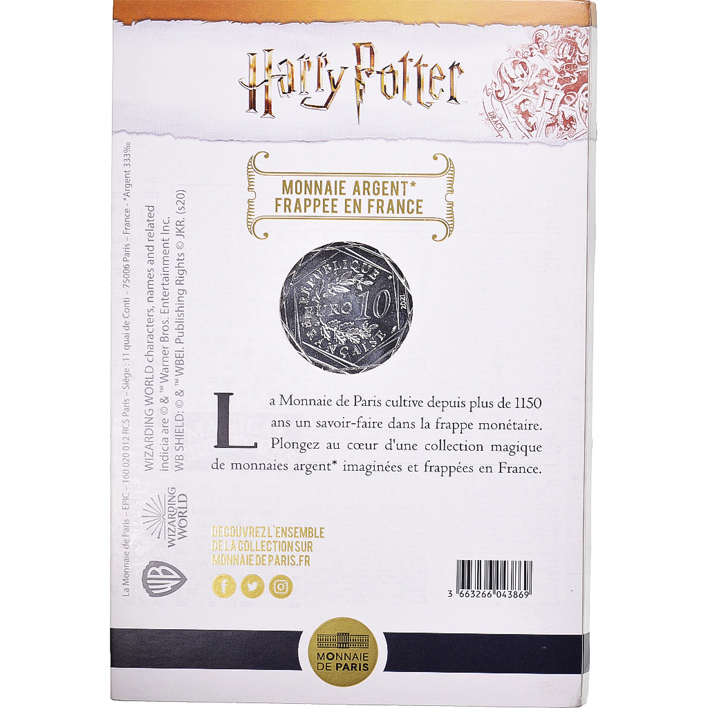 Frankreich, 10 Euro, 2021, Monnaie de Paris, Harry Potter et la coupe de