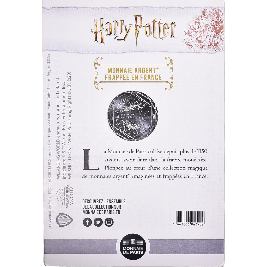 Francia, 10 Euro, 2021, Monnaie de Paris, Harry Potter et les Reliques de la