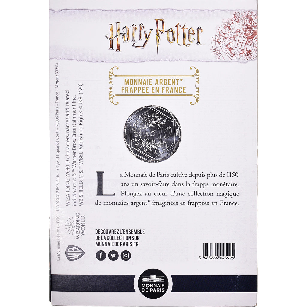 Frankreich, 10 Euro, 2021, Monnaie de Paris, Harry Potter et les Reliques de la