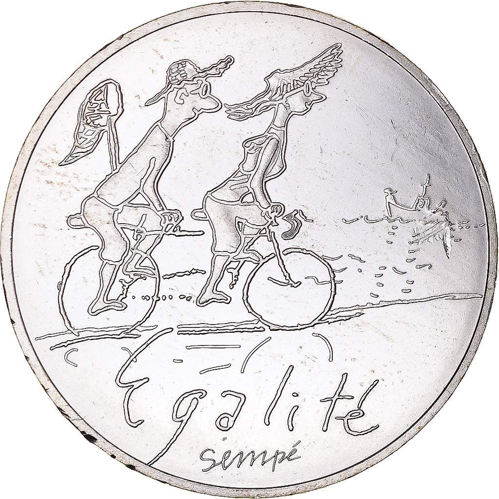 Francia, 10 Euro, Egalité Eté Sempé, 2014, FDC, Plata, Gadoury:EU718
