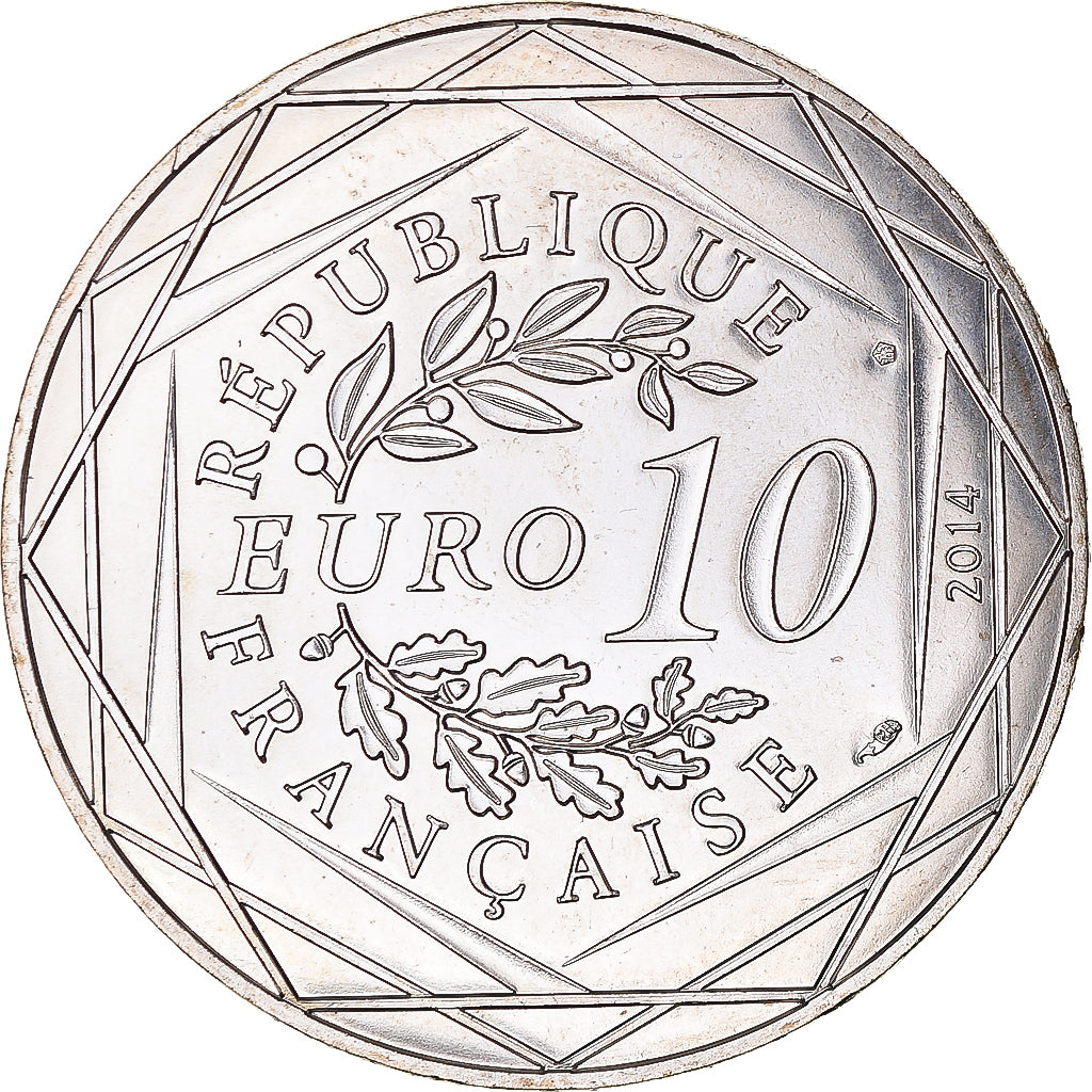 Francia, 10 Euro, Egalité Eté Sempé, 2014, FDC, Plata, Gadoury:EU718