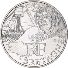 France, 10 Euro, Bretagne, 2012, Paris, MS(63), Silver, KM:1866