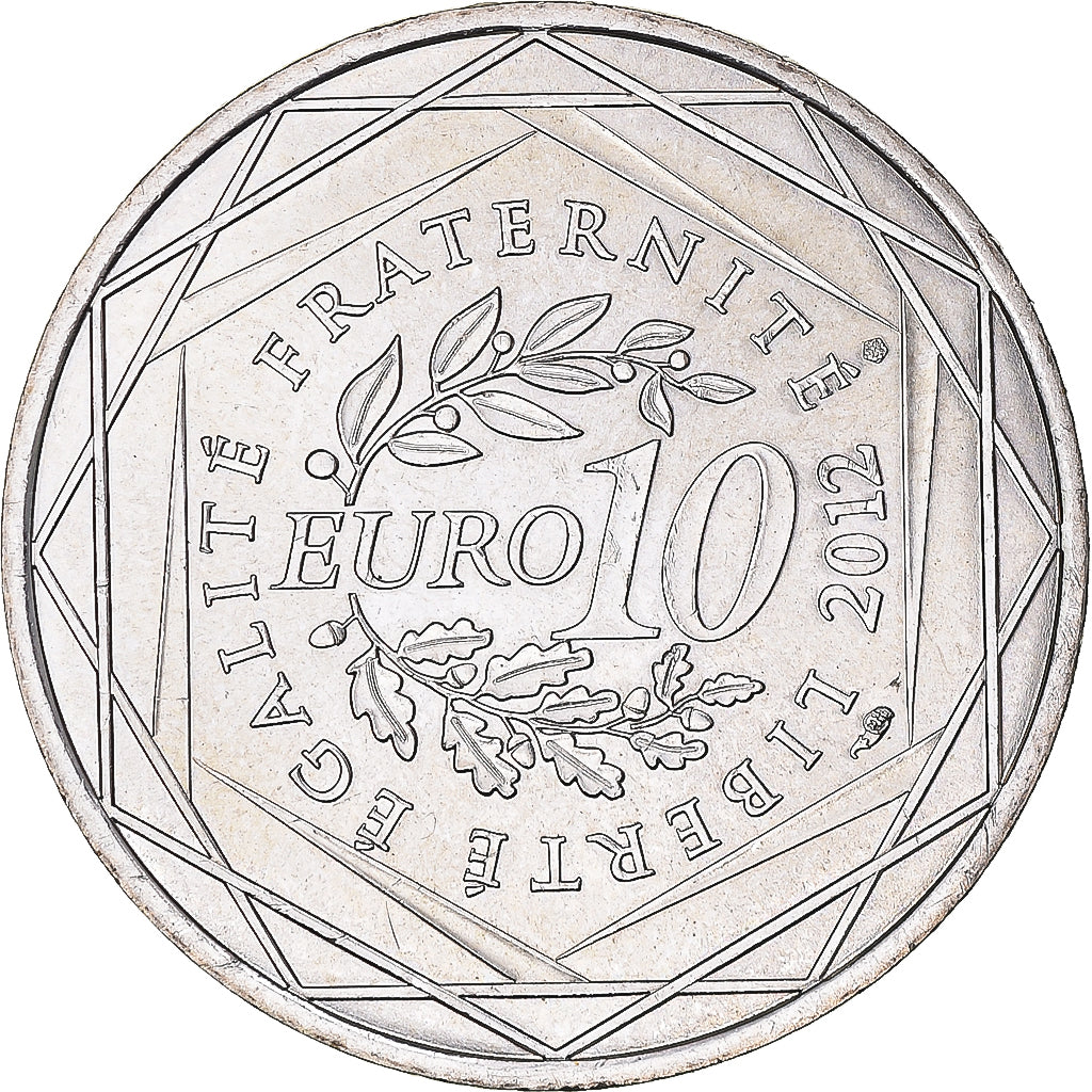 France, 10 Euro, Bretagne, 2012, Paris, MS(63), Silver, KM:1866