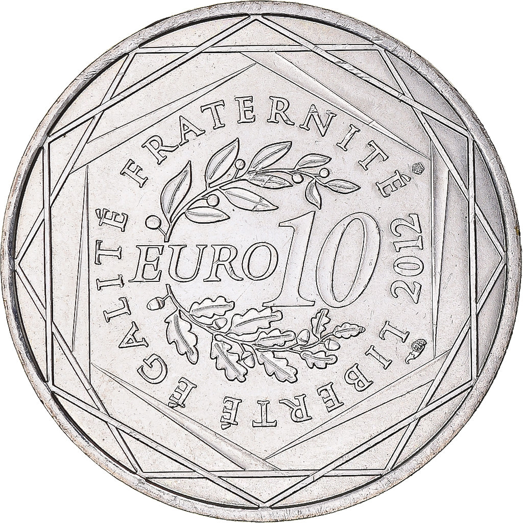 France, 10 Euro, Bretagne, 2012, Paris, MS(63), Silver, KM:1866
