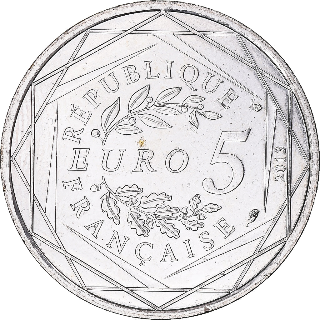 France, 5 Euros, Fraternité, 2013, AU(50-53), Silver, Gadoury:EU647