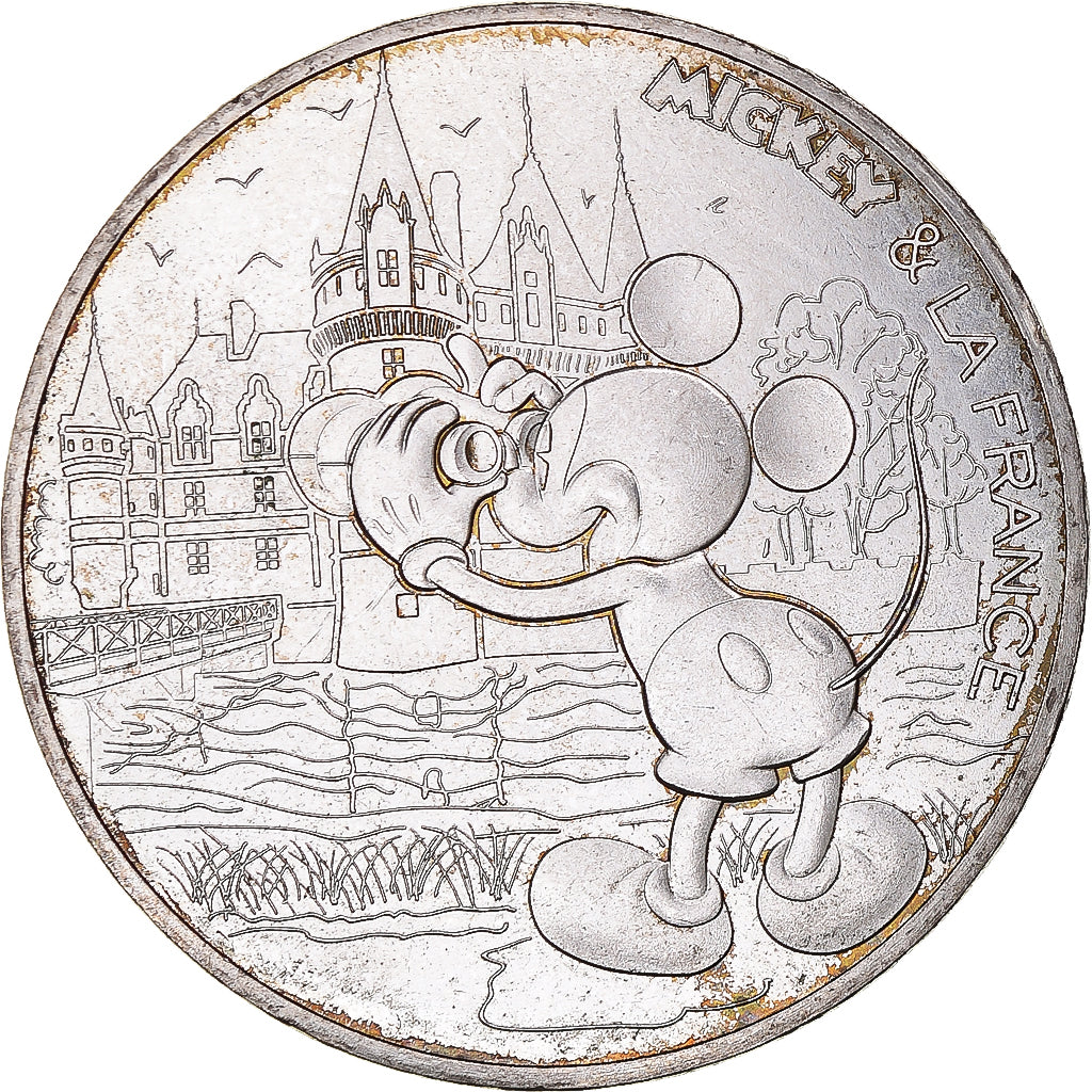 France, 10 Euro, 2018, MICKEY UN TOUR DE LOIRE., TTB+, Argent