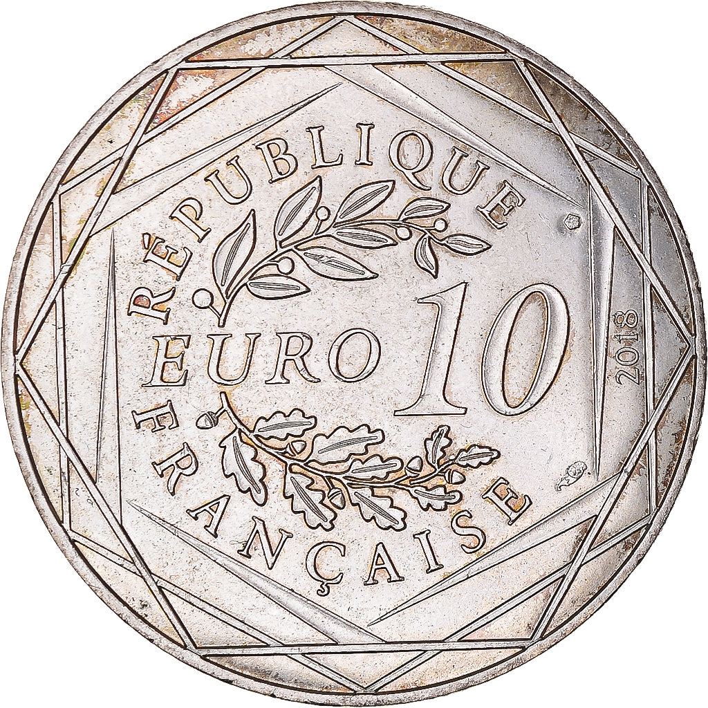 France, 10 Euro, 2018, MICKEY UN TOUR DE LOIRE., TTB+, Argent