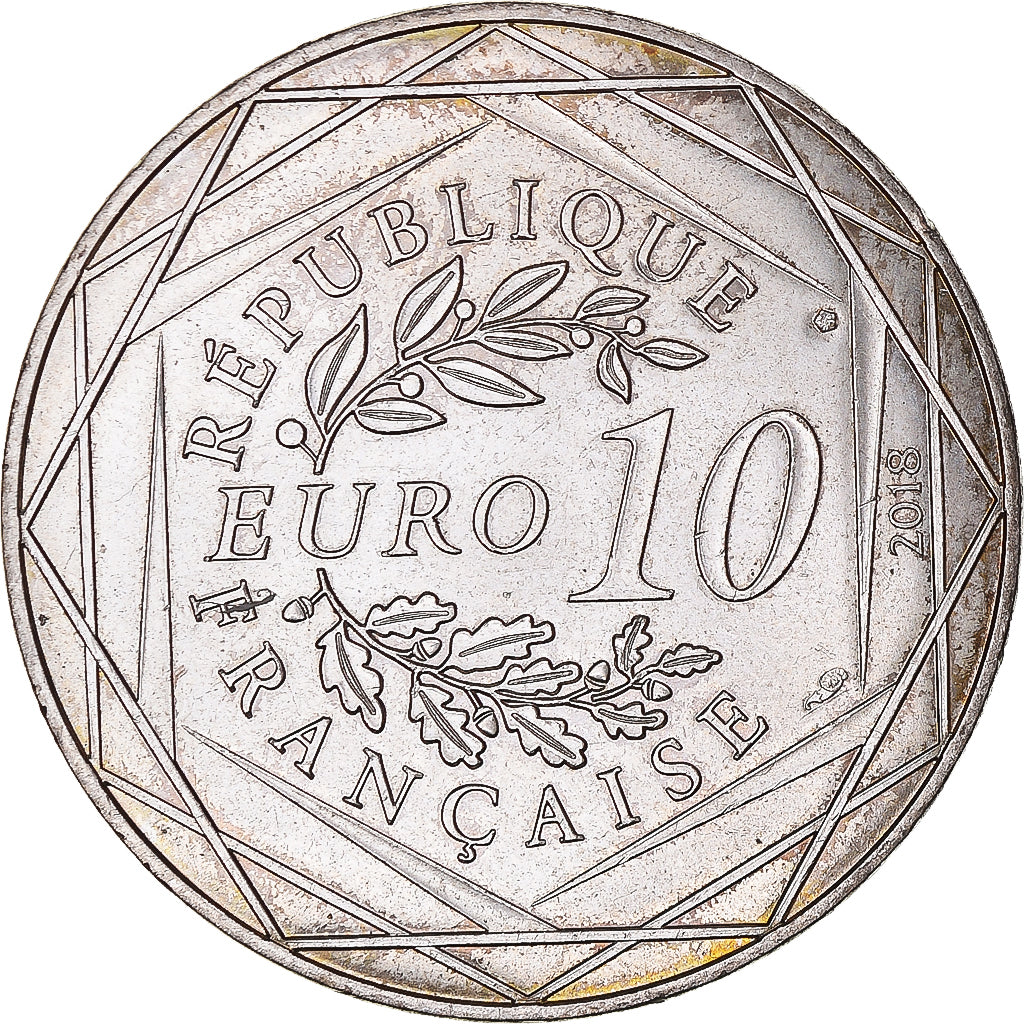 France, 10 Euro, 2018, Monnaie de Paris, Mickey À fond la caisse., FDC, Argent