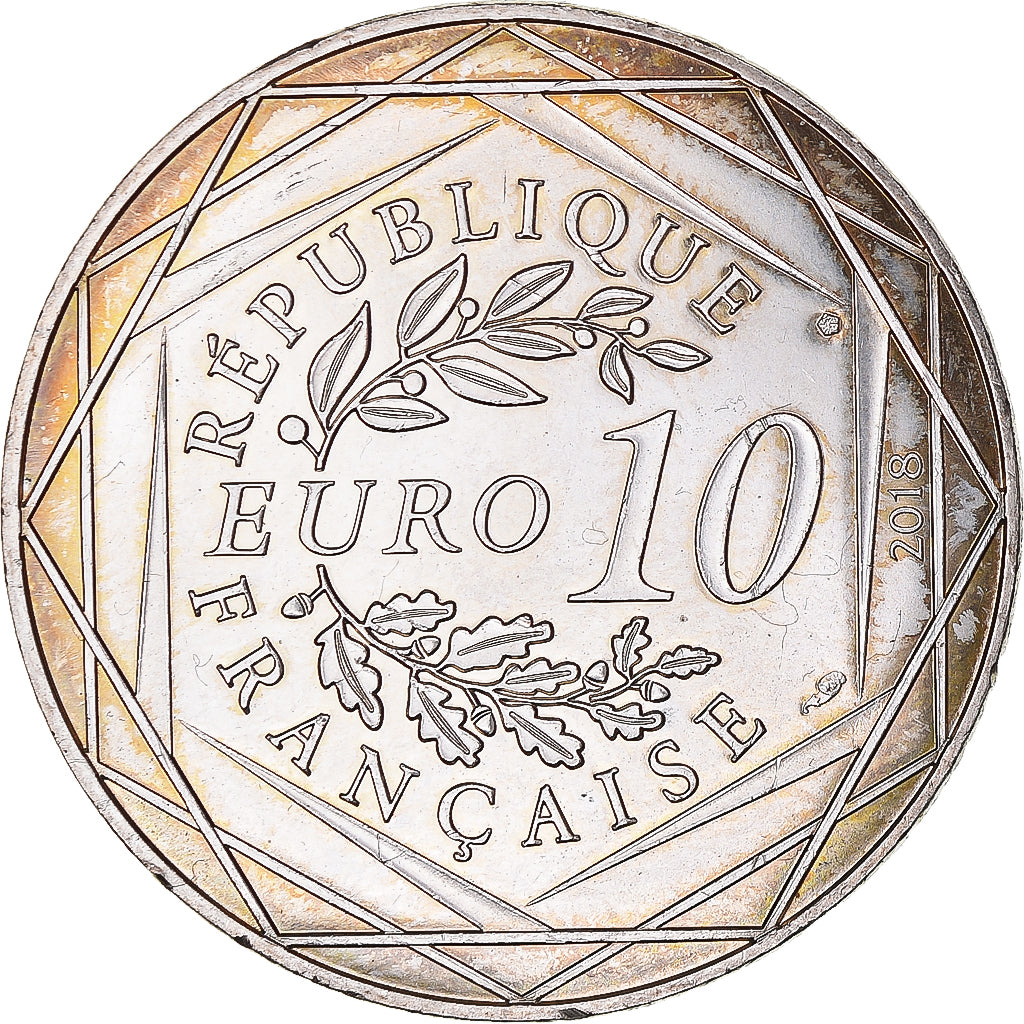 France, 10 Euro, 2018, Monnaie de Paris, Mickey À fond la caisse., AU(55-58)