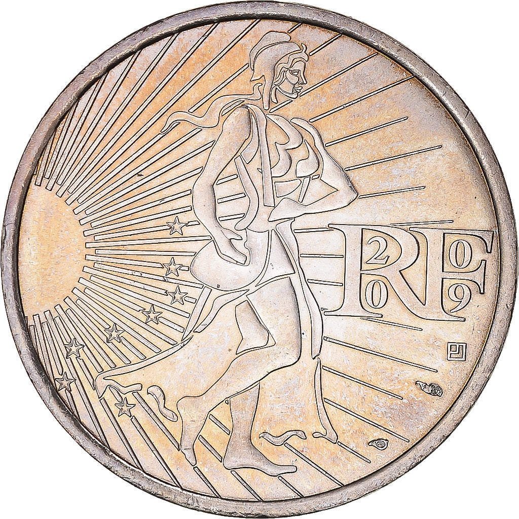 France, 10 Euro, 2009, MS(63), Silver, KM:1580