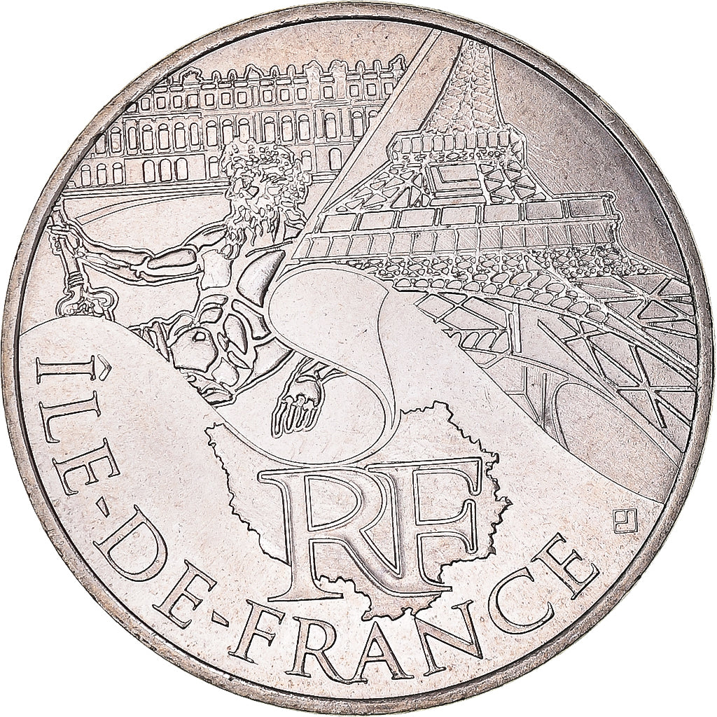 Francia, 10 Euro, Ile de France, 2011, Paris, SC, Plata, KM:1739