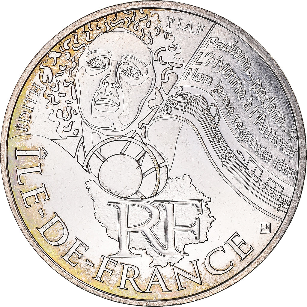 Francia, 10 Euro, 2012, Paris, Ile De France, SC, Plata, Gadoury:EU514, KM:1875