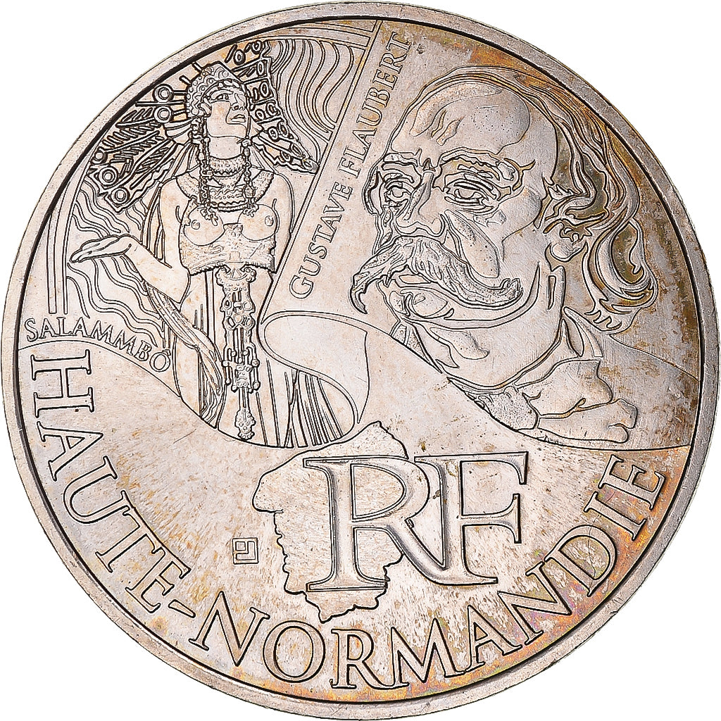 Francia, 10 Euro, Haute Normandie, 2012, Paris, EBC, Plata, Gadoury:EU514